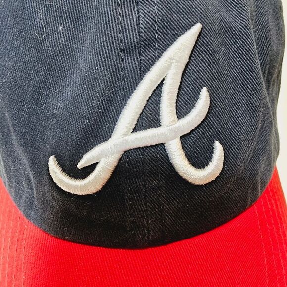 47brand MLB Atlanta Braves Red Navy Baseball Cap 071921-271 New - Picture 4 of 14